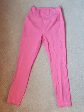 Reebok Bright Pink High-Waist Leggings S/P